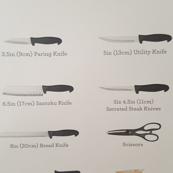 Martha Stewart essentials 30 piece cutlery and utensil set black New - Picture 12 of 13